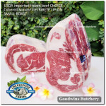 Beef Ribeye lip-on Scotch-Fillet Cube-Roll US USDA CHOICE frozen brand Swift / BlueRibbon / CreekStone ROAST CUTS thickness 4-5", 1.5-2.0 kg/pc (price/kg) PRE ORDER 3 - 7 WORK DAYS